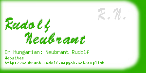 rudolf neubrant business card